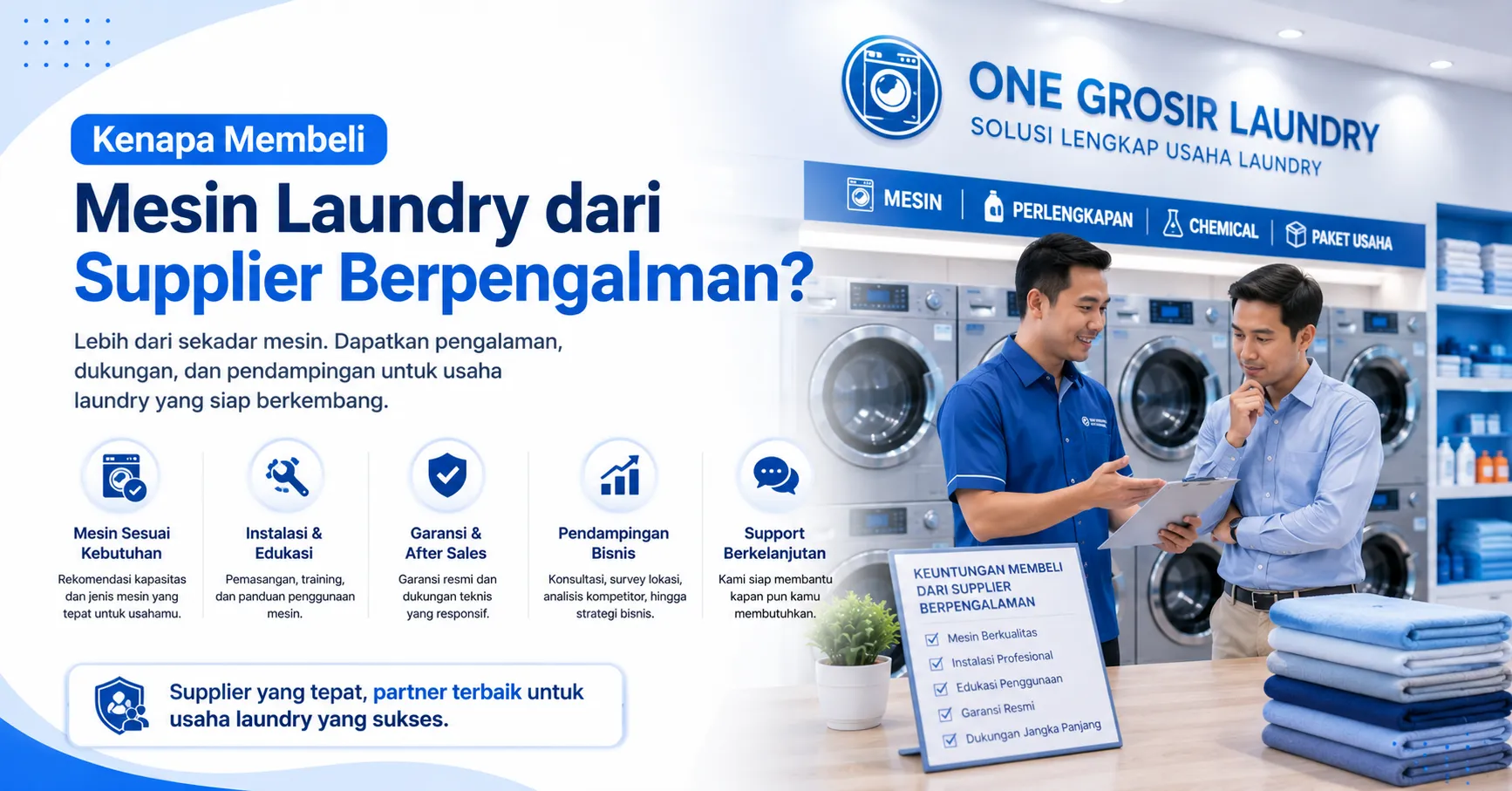 Kenapa Membeli Mesin Laundry dari Supplier Berpengalaman?